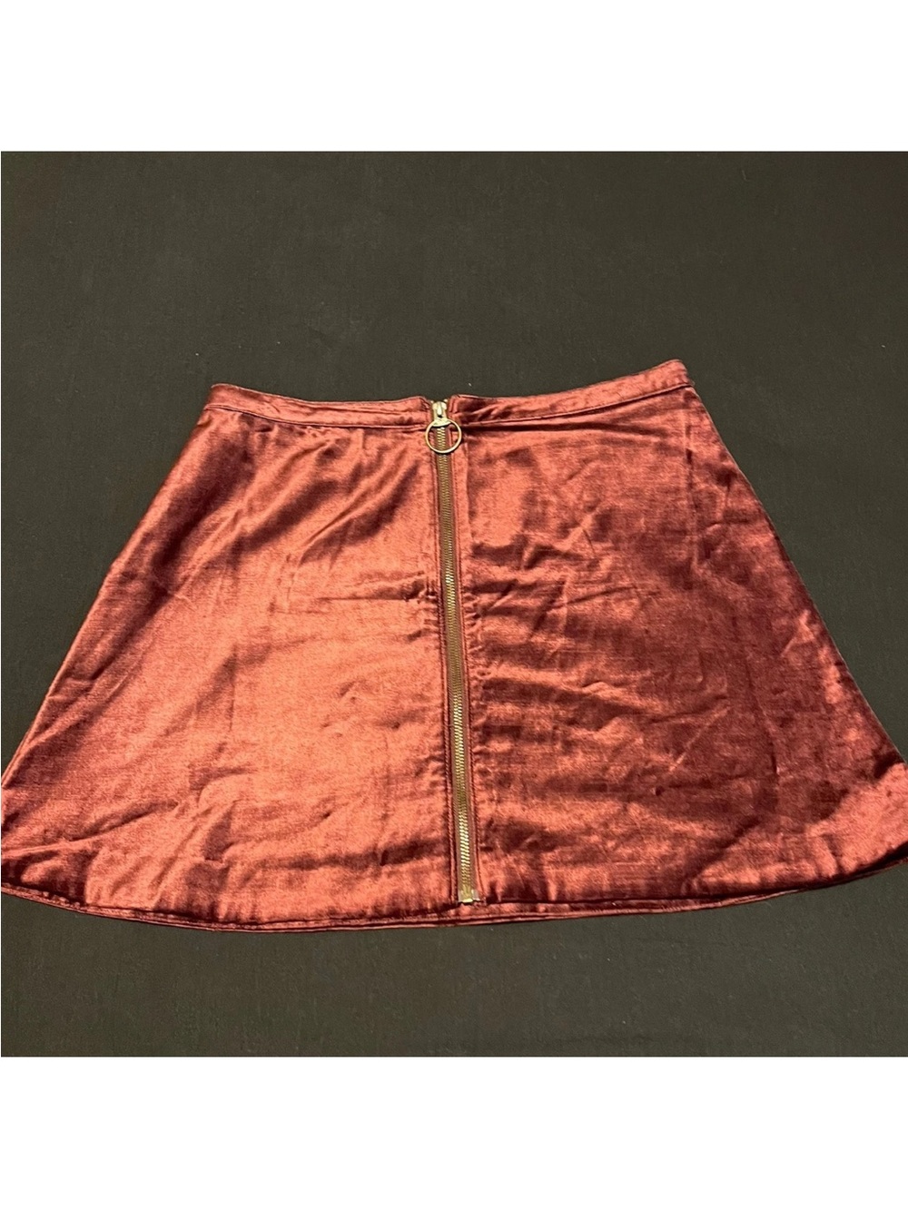 Free People Burgundy Velvet Mini Skirt Ladies Size 12